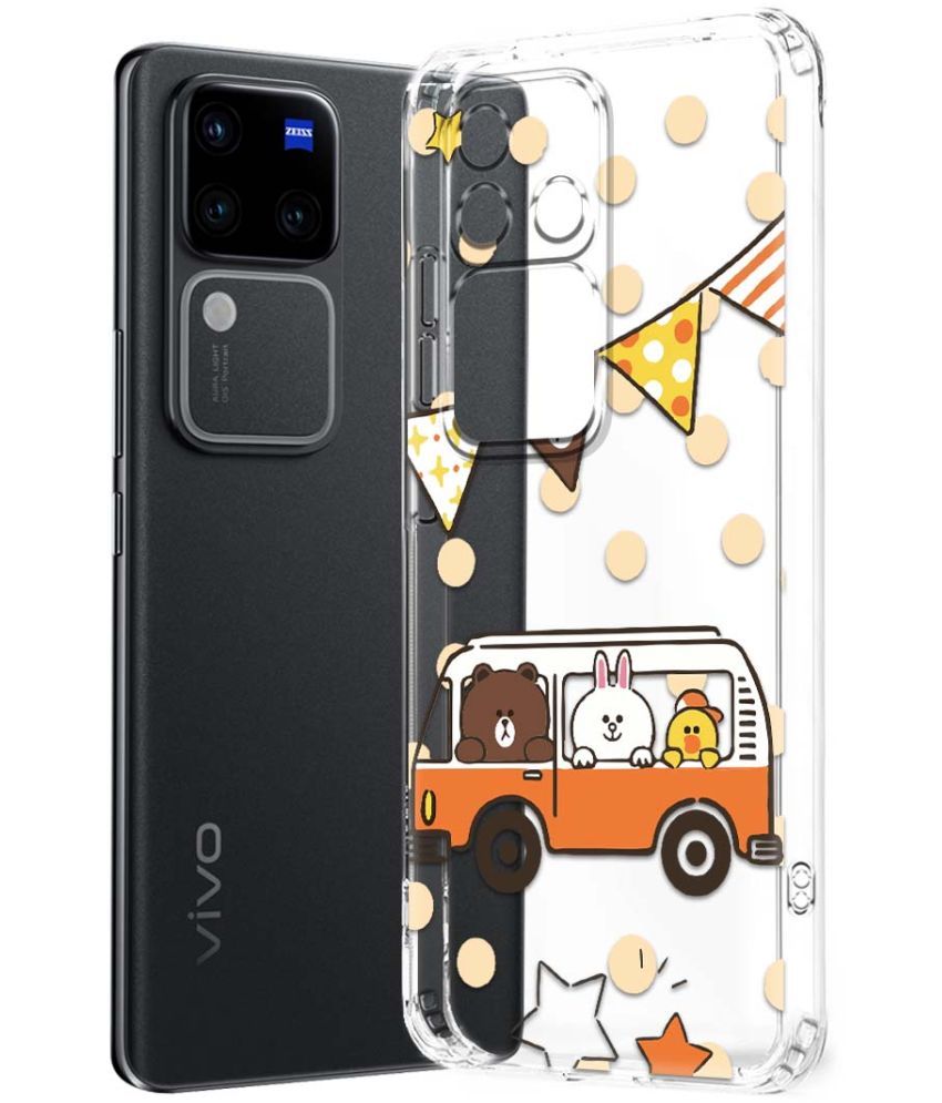     			Fashionury Multicolor Printed Back Cover Silicon Compatible For Vivo V30 Pro 5G ( Pack of 1 )