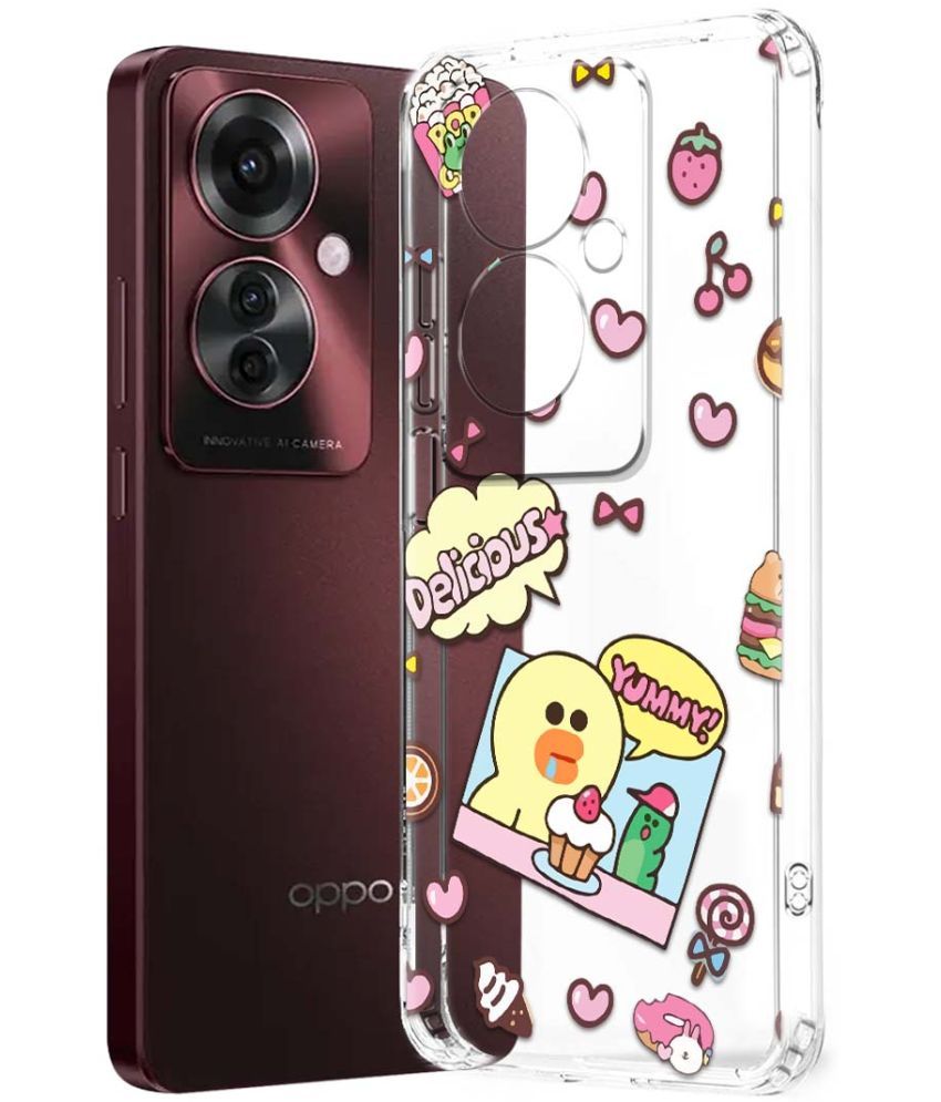     			Fashionury Multicolor Printed Back Cover Silicon Compatible For Oppo F25 Pro 5G ( Pack of 1 )