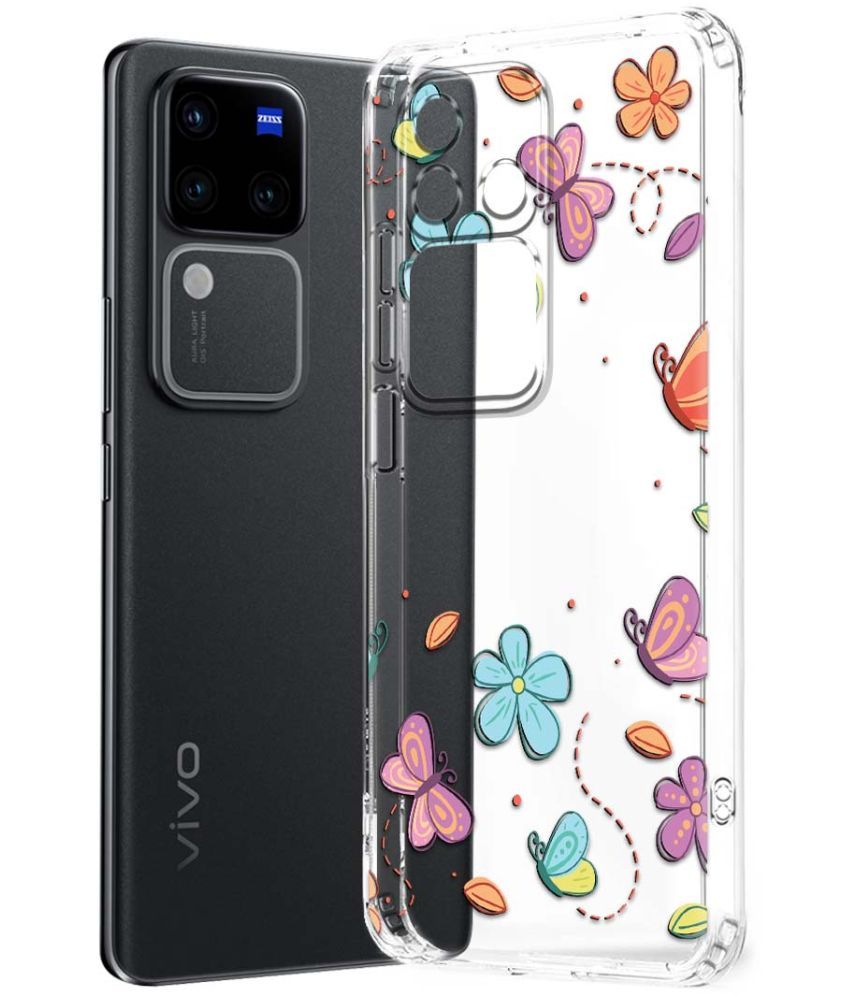     			Fashionury Multicolor Printed Back Cover Silicon Compatible For Vivo V30 Pro 5G ( Pack of 1 )