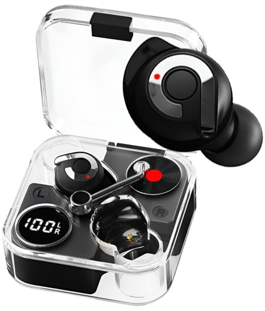     			VERONIC Music Bot Bluetooth True Wireless (TWS) In Ear 32 Hours Playback Powerfull bass,Fast charging IPX4(Splash & Sweat Proof) Black