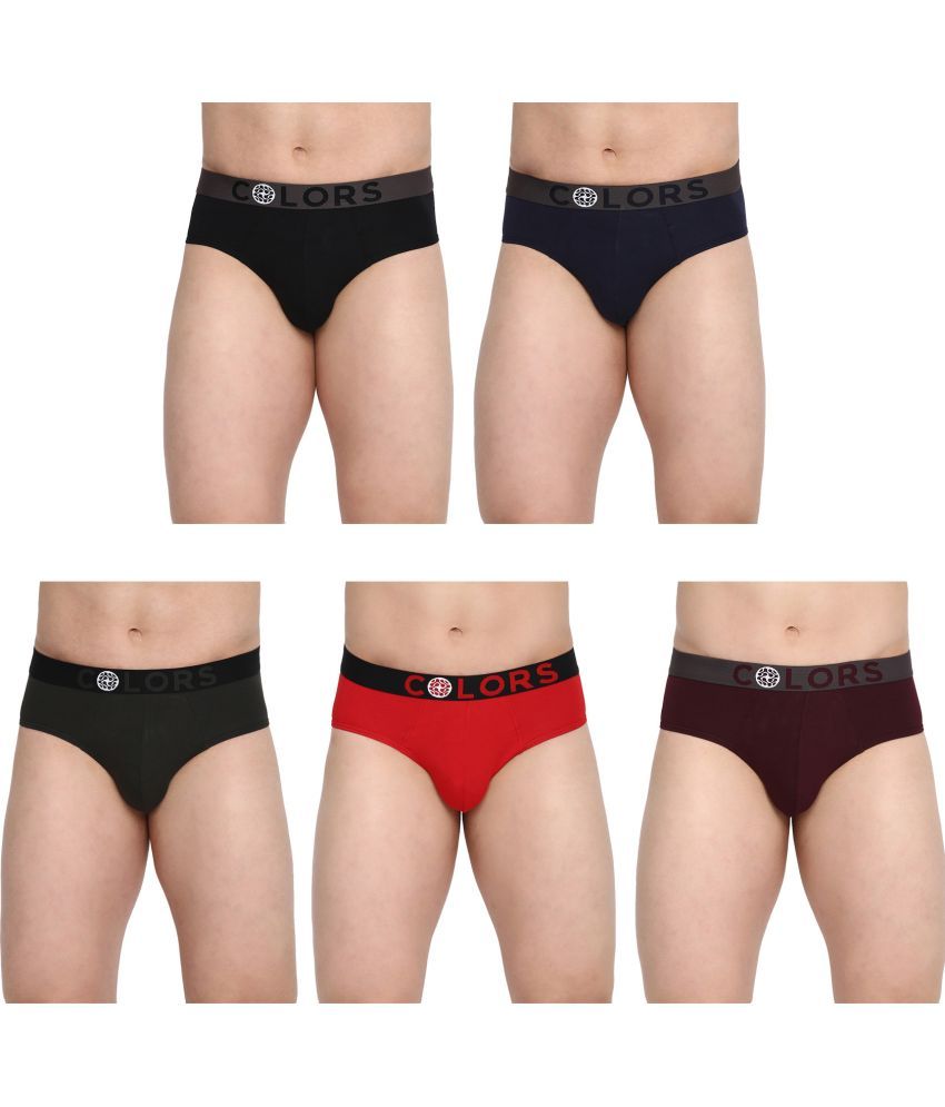     			COLORS by Rupa Frontline Multicolor Cotton Men's Briefs ( Pack of 5 )