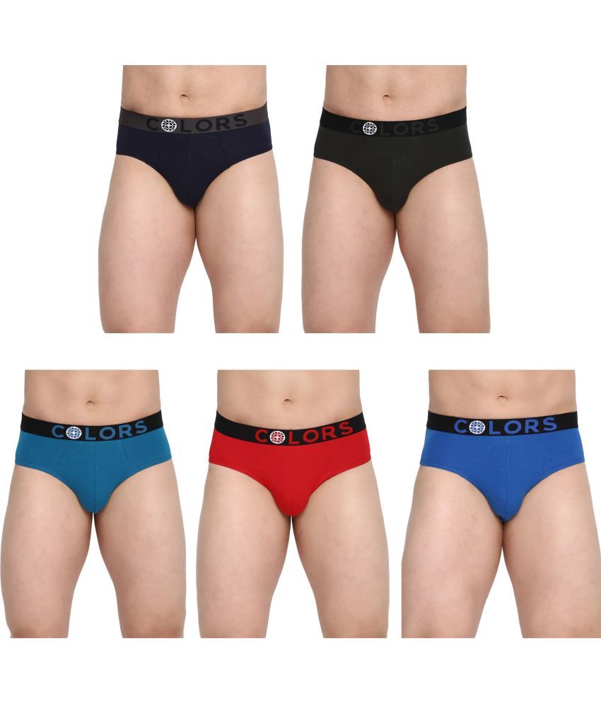     			COLORS by Rupa Frontline Multicolor Cotton Men's Briefs ( Pack of 5 )