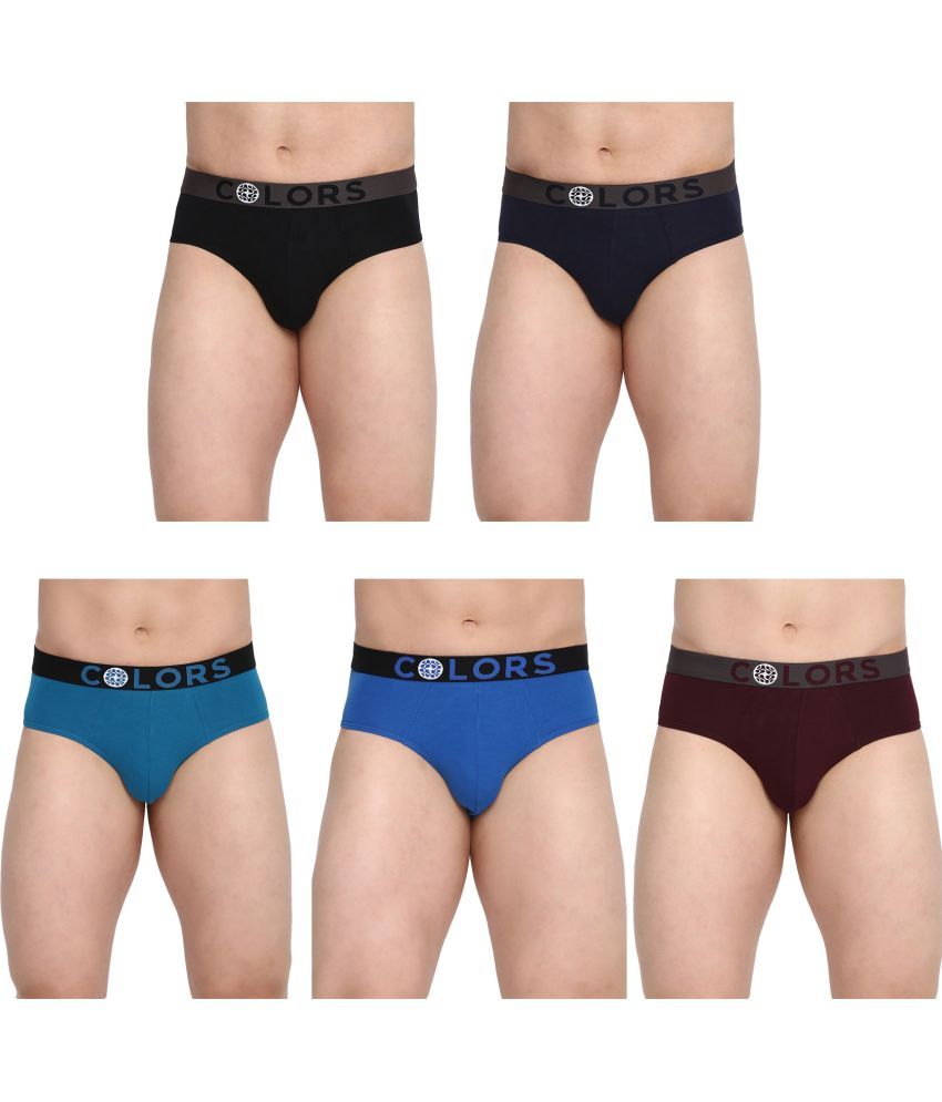     			COLORS by Rupa Frontline Multicolor Cotton Men's Briefs ( Pack of 5 )