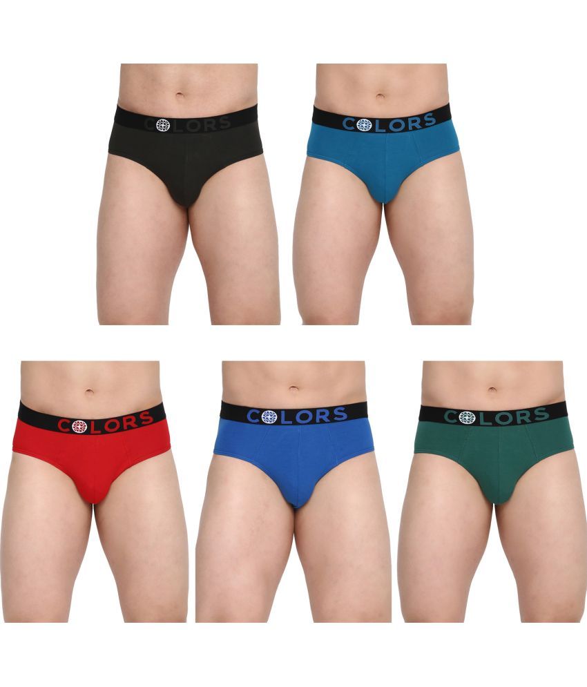     			COLORS by Rupa Frontline Multicolor Cotton Men's Briefs ( Pack of 5 )