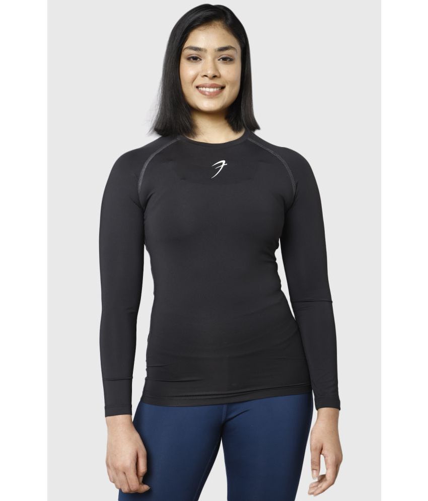     			Fuaark Black Polyester Lycra Compression - Single