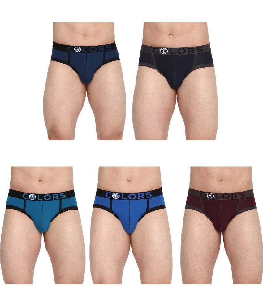     			COLORS by Rupa Frontline Multicolor Cotton Men's Briefs ( Pack of 5 )