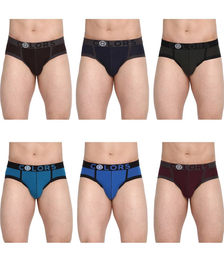     			COLORS by Rupa Frontline Multicolor Cotton Men's Briefs ( Pack of 6 )