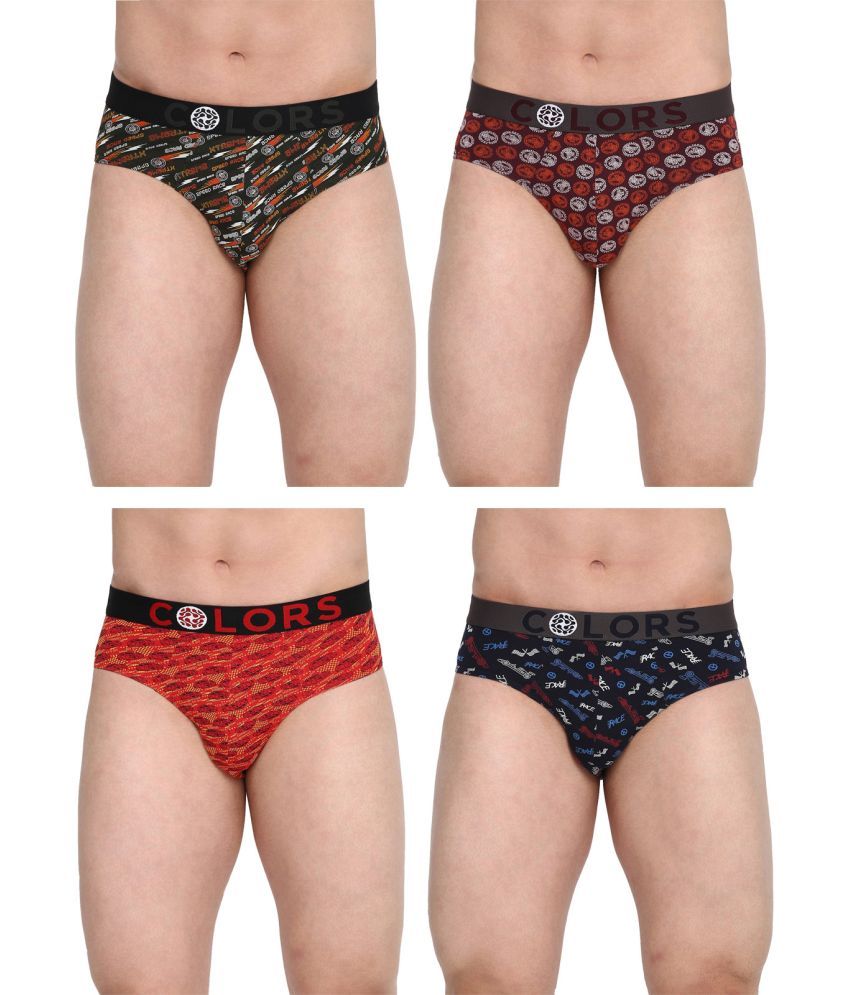     			COLORS by Rupa Frontline Multicolor Cotton Men's Briefs ( Pack of 4 )