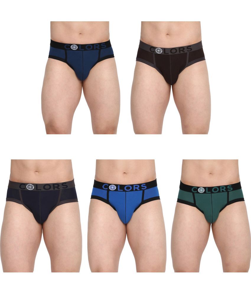     			COLORS by Rupa Frontline Multicolor Cotton Men's Briefs ( Pack of 5 )