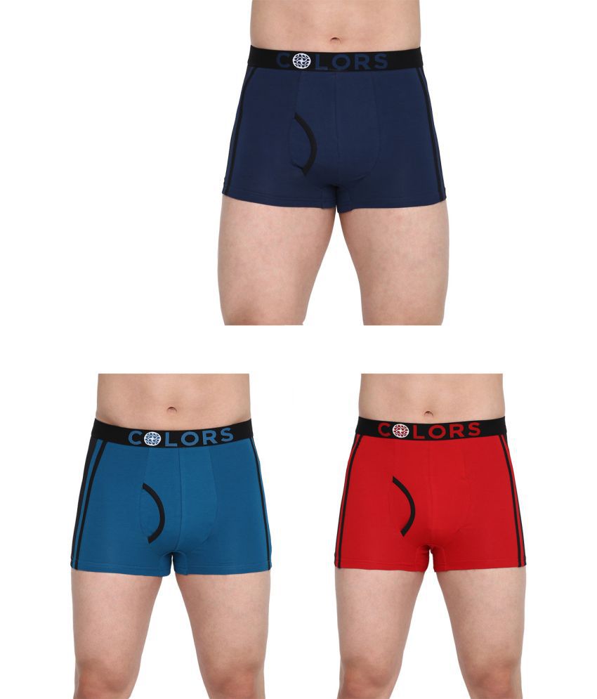     			COLORS by Rupa Frontline Multicolor Cotton Men's Trunks ( Pack of 3 )