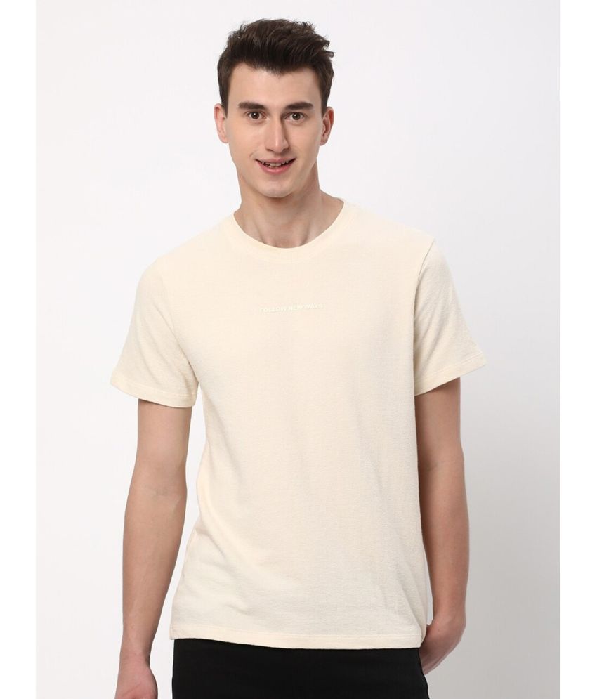     			AKTIF Cotton Oversized Fit Printed Half Sleeves Men's T-Shirt - Beige ( Pack of 1 )