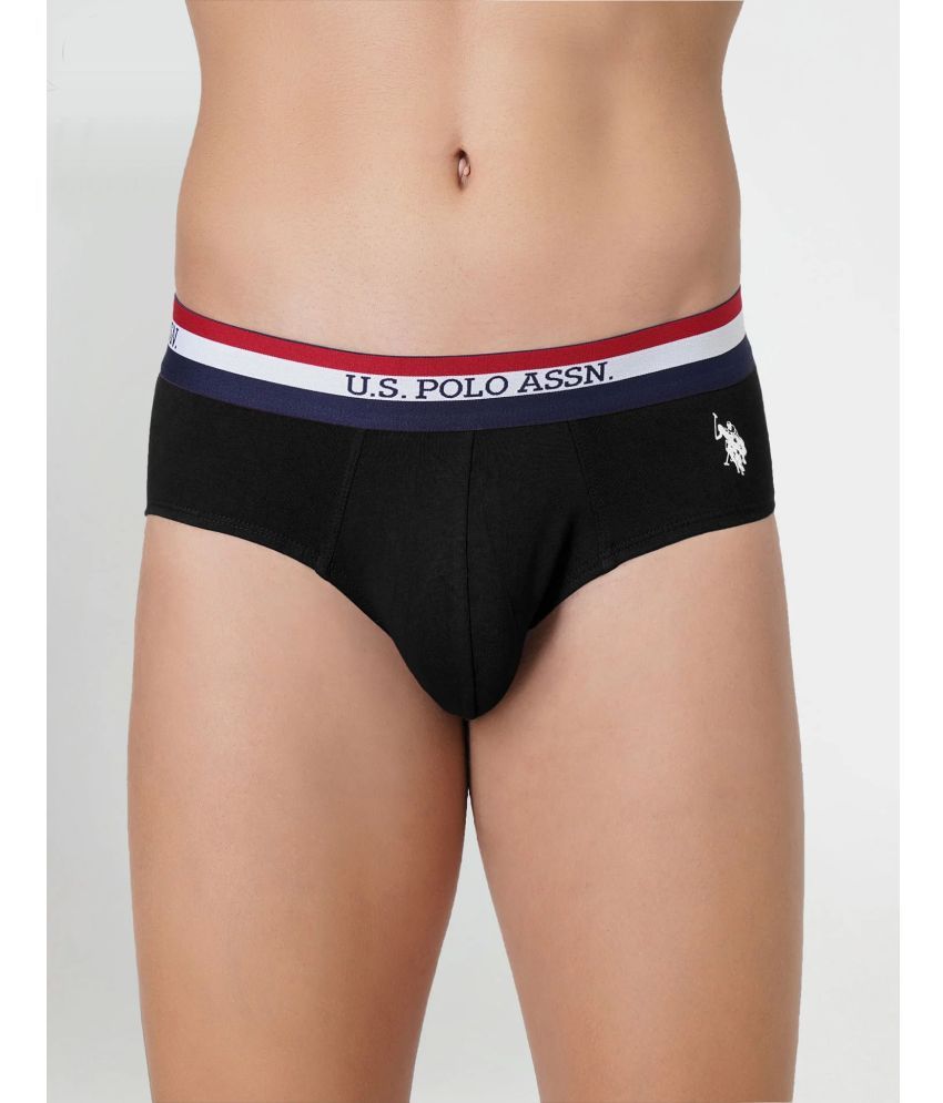     			U.S. Polo Assn. Black Cotton Men's Briefs ( Pack of 1 )