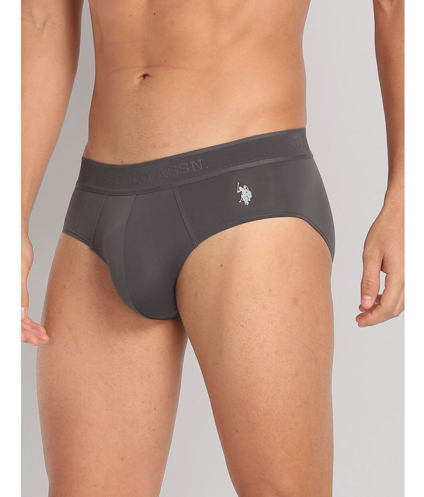     			U.S. Polo Assn. Charcoal Nylon Men's Briefs ( Pack of 1 )