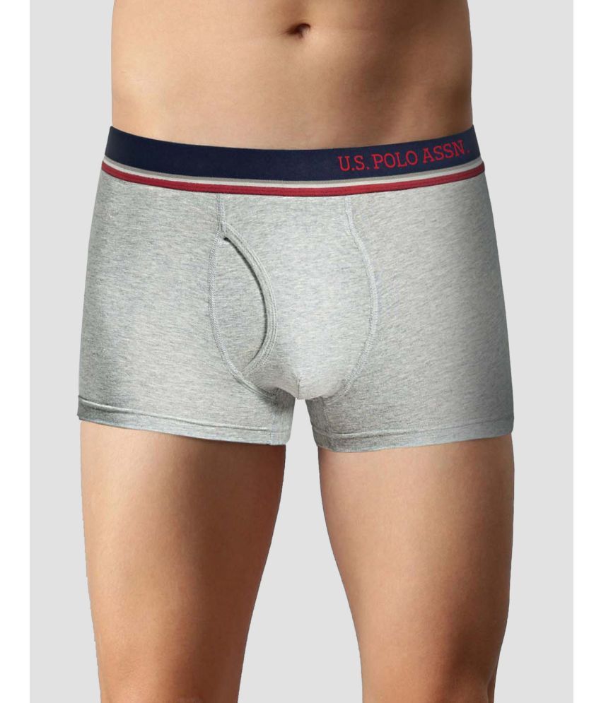     			U.S. Polo Assn. Grey Cotton Men's Trunks ( Pack of 1 )