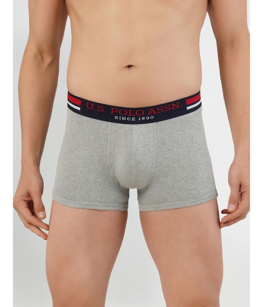     			U.S. Polo Assn. Grey Cotton Men's Trunks ( Pack of 1 )