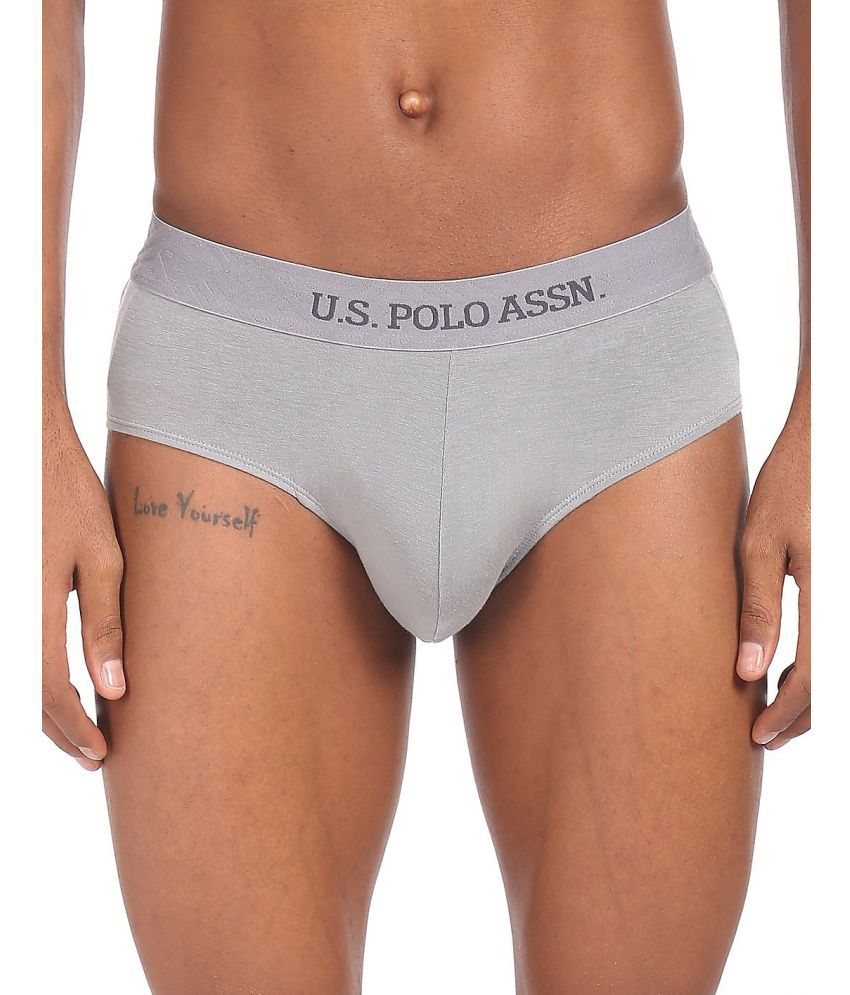     			U.S. Polo Assn. Grey Modal Men's Briefs ( Pack of 1 )