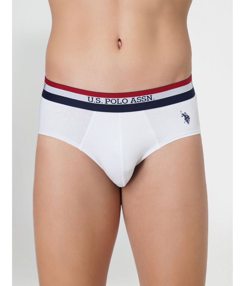     			U.S. Polo Assn. White Cotton Men's Briefs ( Pack of 1 )