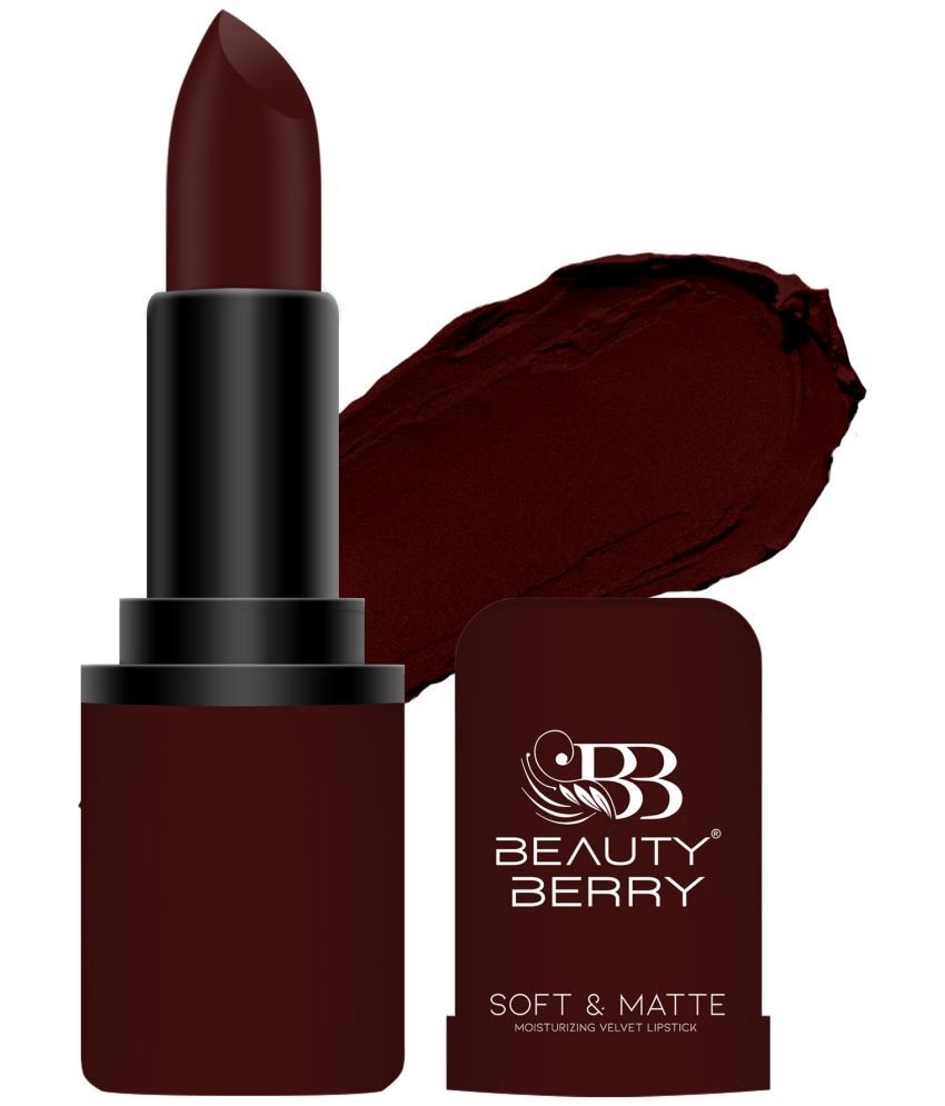     			Beauty Berry Soft & Matte Lipstick Non Drying with Velvet Matte Finish 4g, Raisin (Shade - 16)