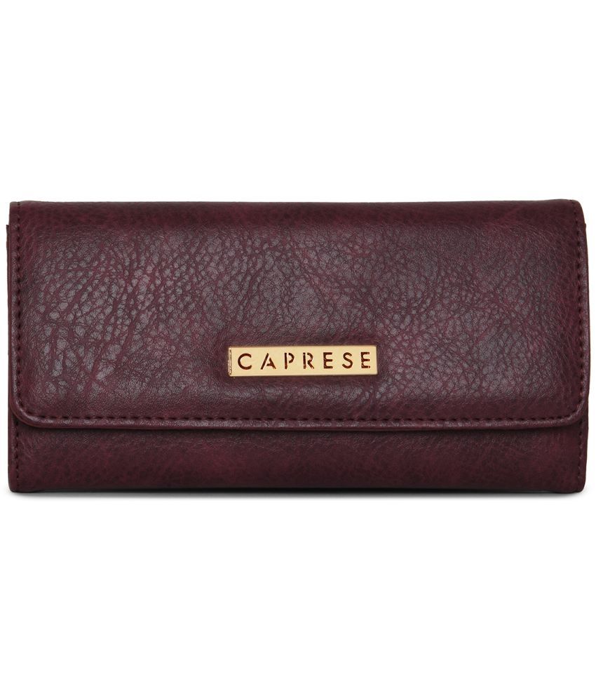     			Caprese Faux Leather Maroon Women's Regular Wallet ( Pack of 1 )