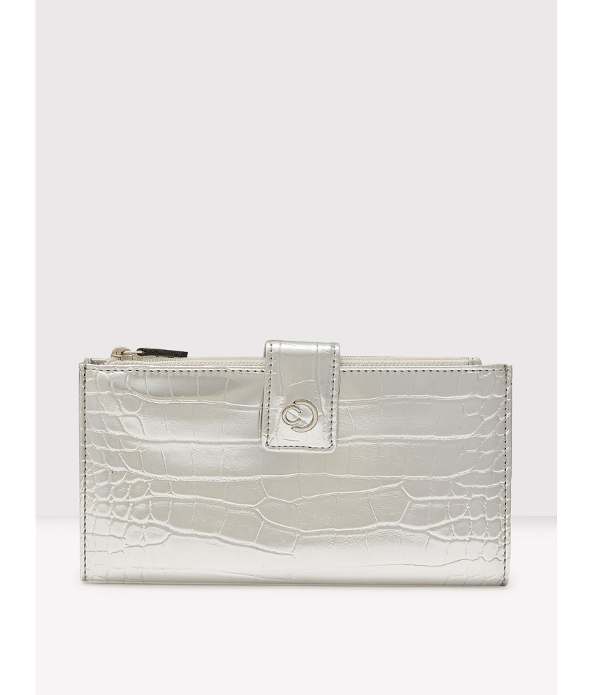     			Caprese Faux Leather Silver Women's Regular Wallet ( Pack of 1 )