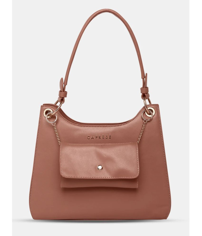     			Caprese Pink Faux Leather Satchel Bag