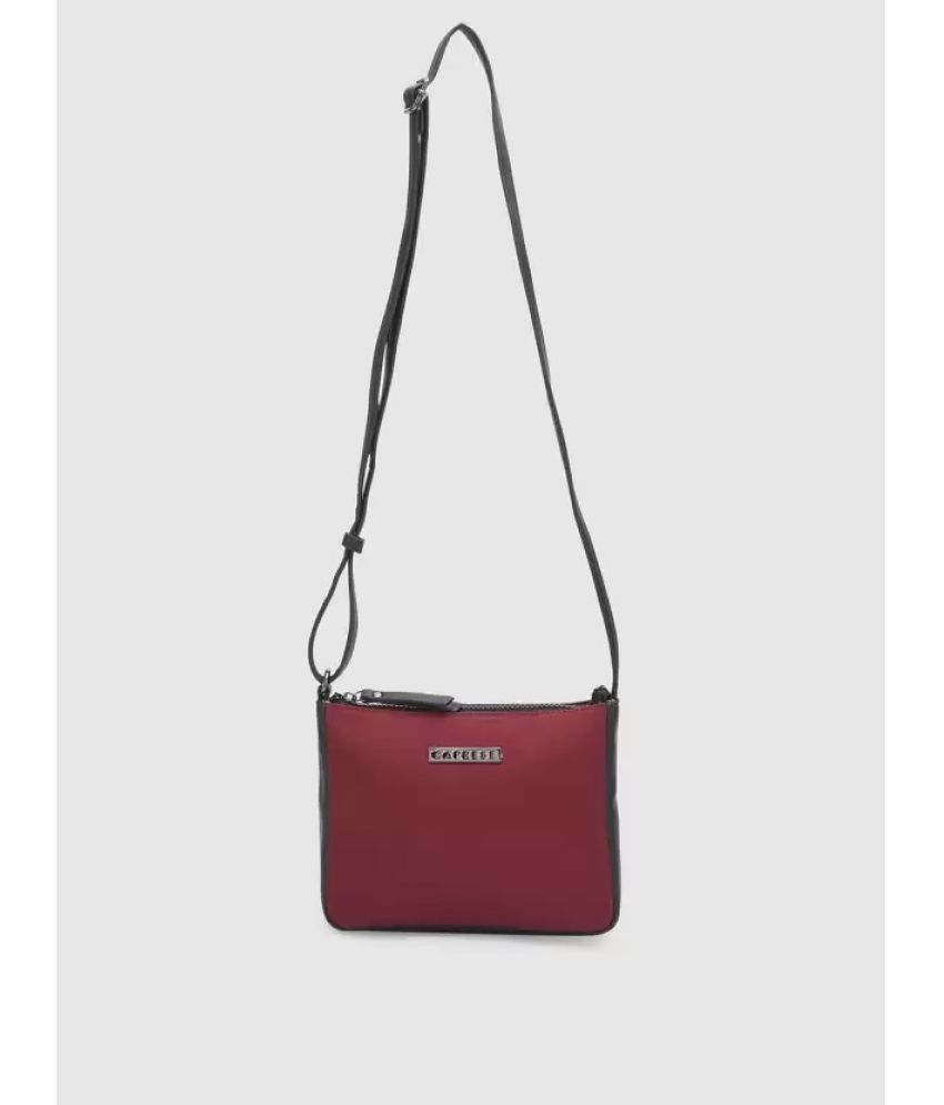     			Caprese Red Faux Leather Sling Bag