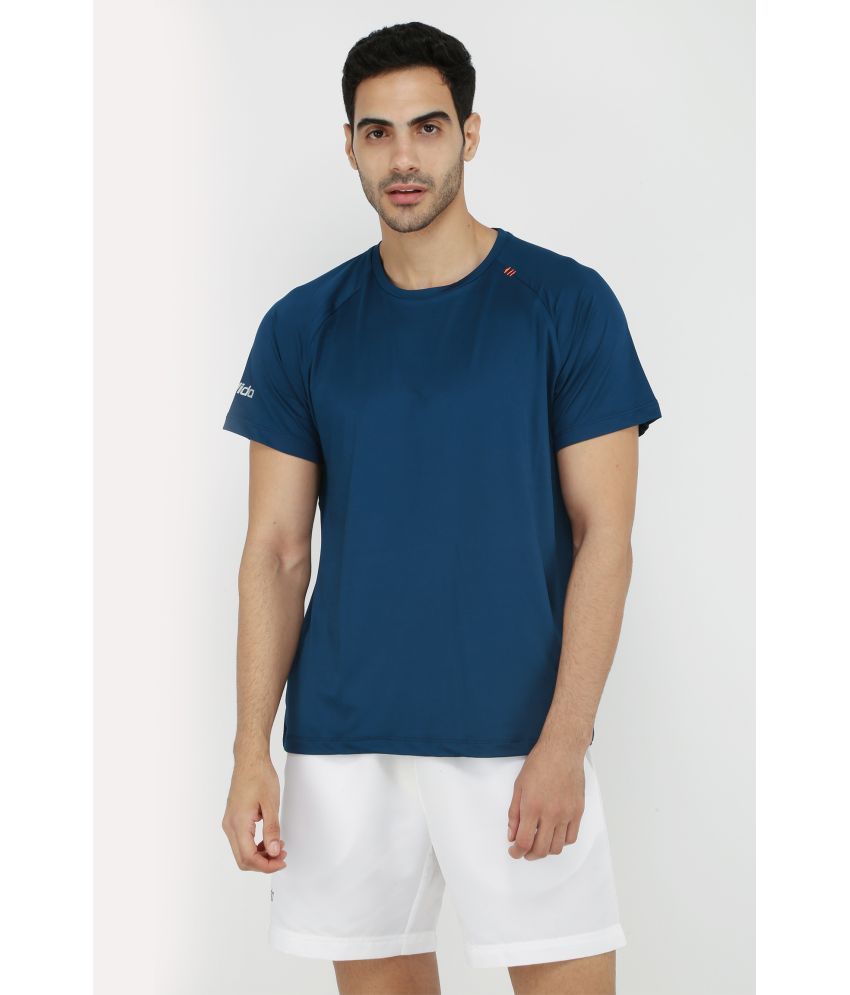     			Dida Sportswear Blue Polyester Regular Fit Men's Sports T-Shirt ( Pack of 1 )