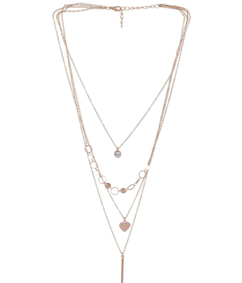     			Jiyanshi fashion Rose Gold Pendant set ( Pack of 1 )