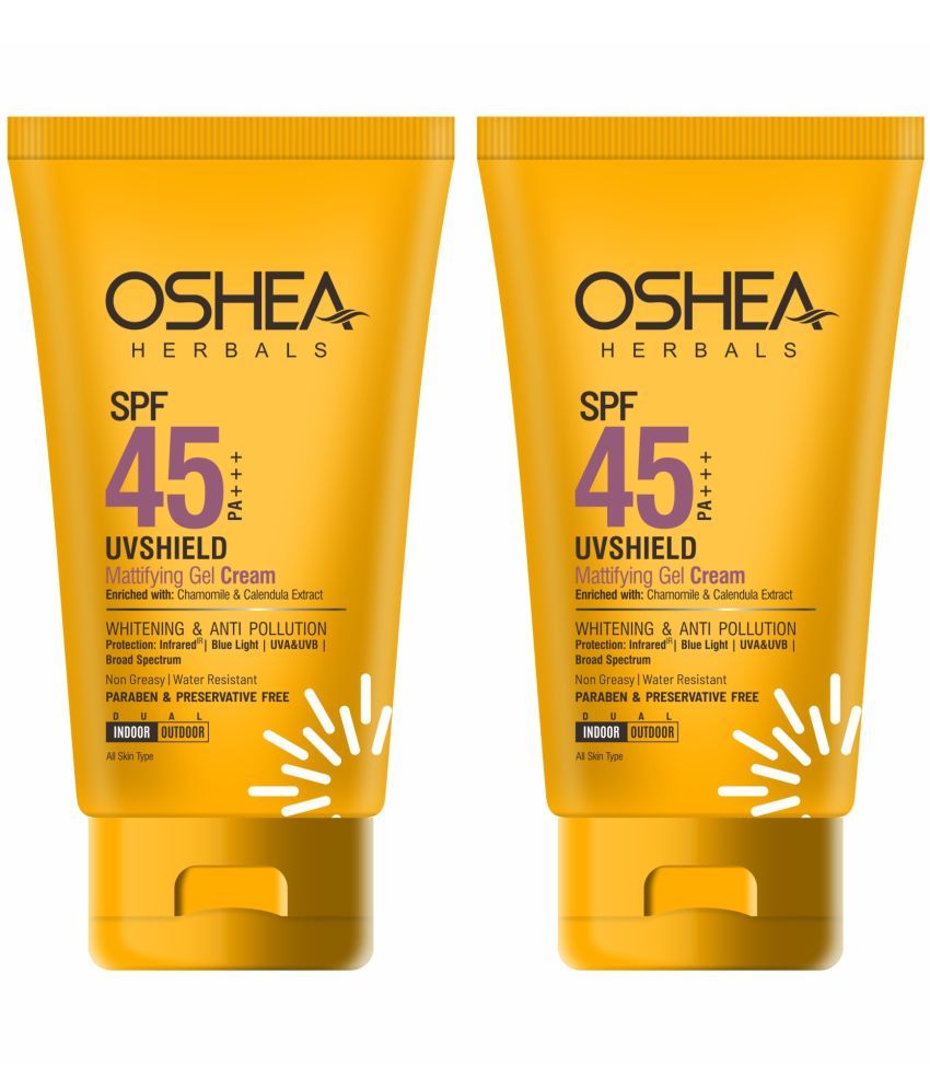     			Oshea Herbals SPF 45 PA +++ UV Shield Mattifying Gel Cream Pack of 2 x 120Grams