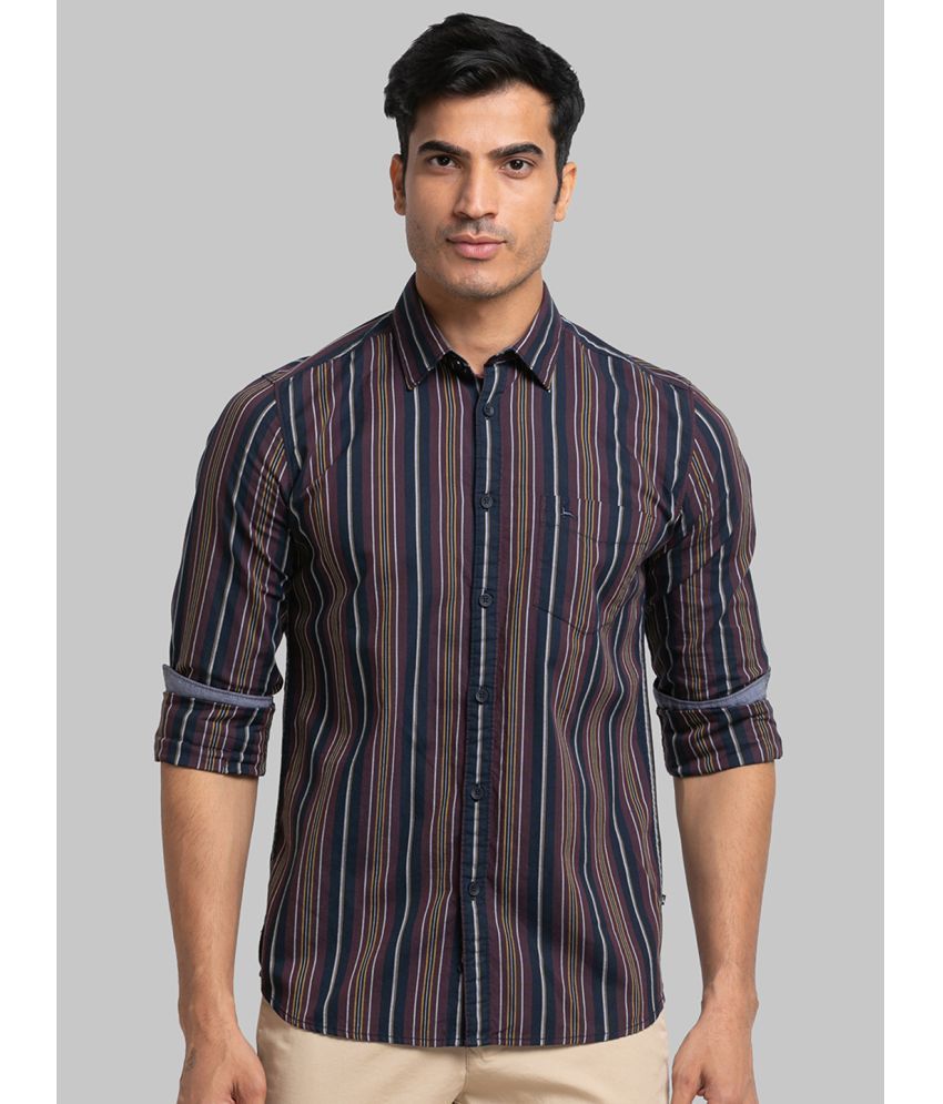     			Parx 100% Cotton Slim Fit Striped Full Sleeves Men's Casual Shirt - Red ( Pack of 1 )