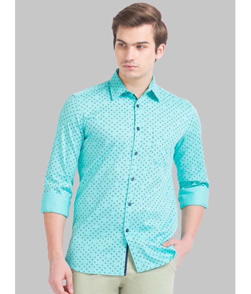     			Parx 100% Cotton Slim Fit Printed Full Sleeves Men's Casual Shirt - Blue ( Pack of 1 )