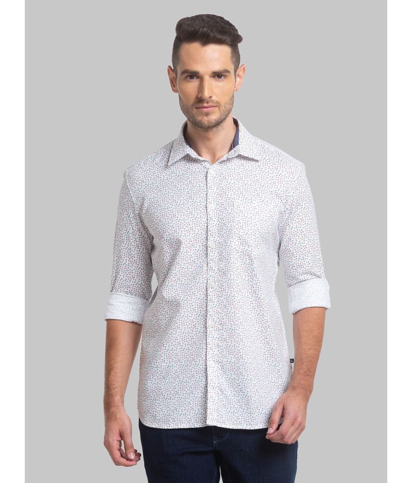     			Parx 100% Cotton Slim Fit Printed Full Sleeves Men's Casual Shirt - White ( Pack of 1 )