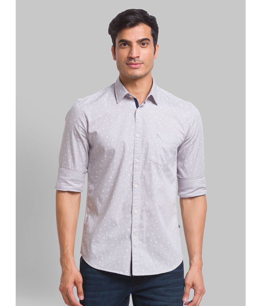     			Parx 100% Cotton Slim Fit Printed Full Sleeves Men's Casual Shirt - Grey ( Pack of 1 )