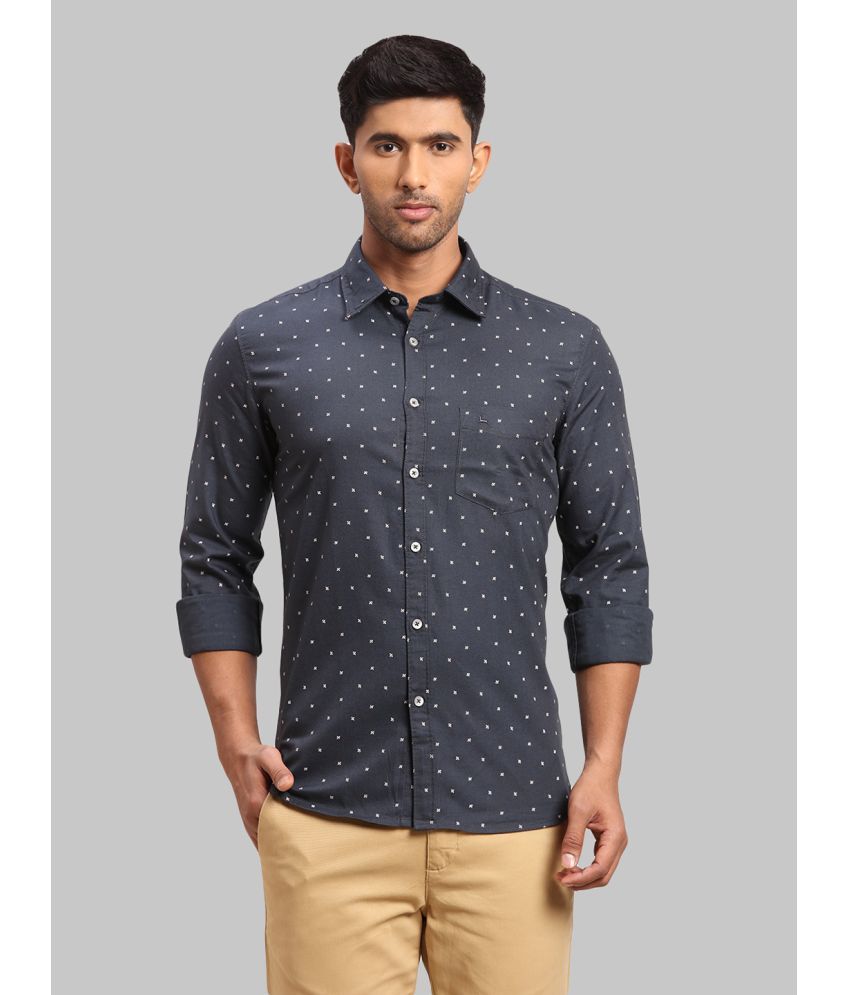     			Parx 100% Cotton Slim Fit Printed Full Sleeves Men's Casual Shirt - Grey ( Pack of 1 )