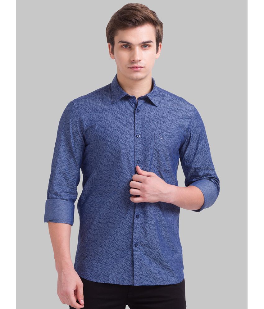     			Parx 100% Cotton Slim Fit Printed Full Sleeves Men's Casual Shirt - Blue ( Pack of 1 )