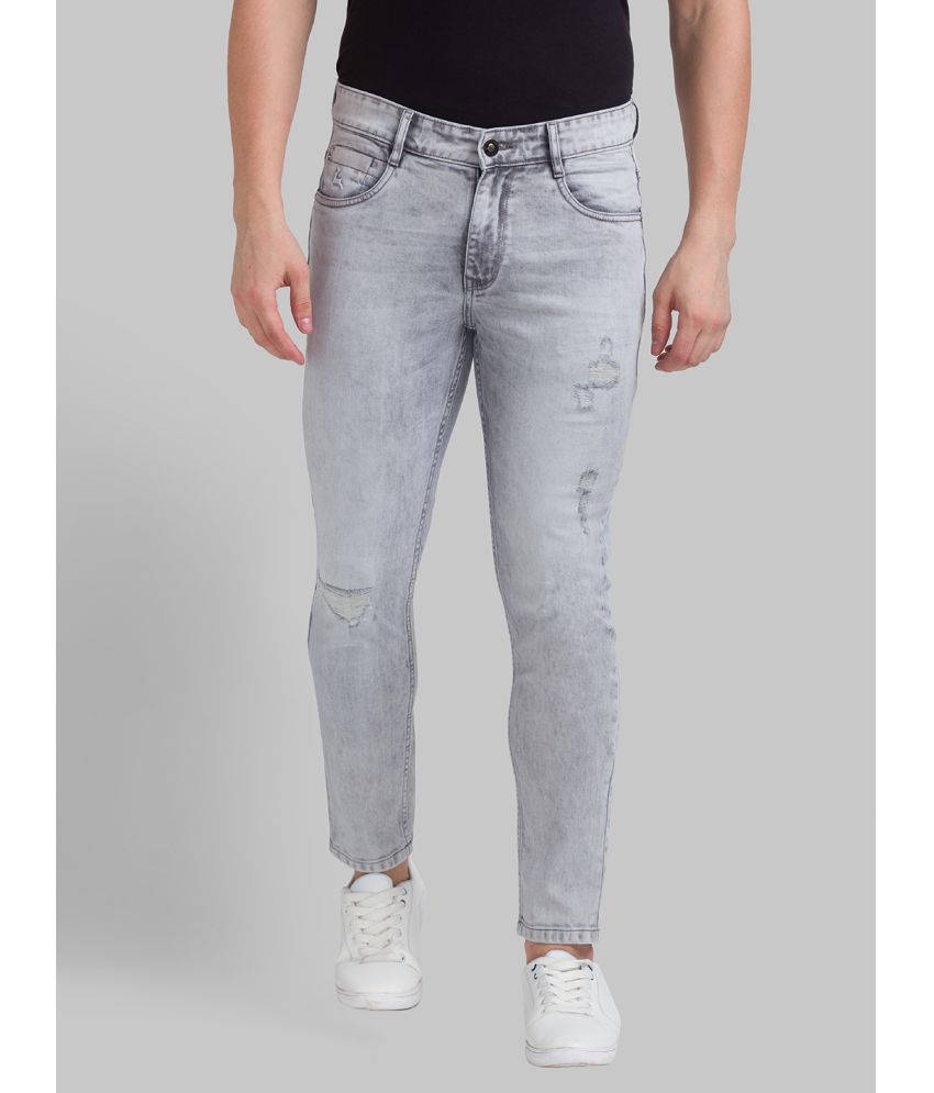     			Parx Skinny Fit Distressed Men's Jeans - Grey ( Pack of 1 )