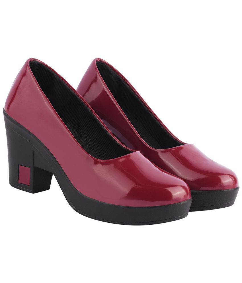     			Shoetopia Red Women's Pumps Heels