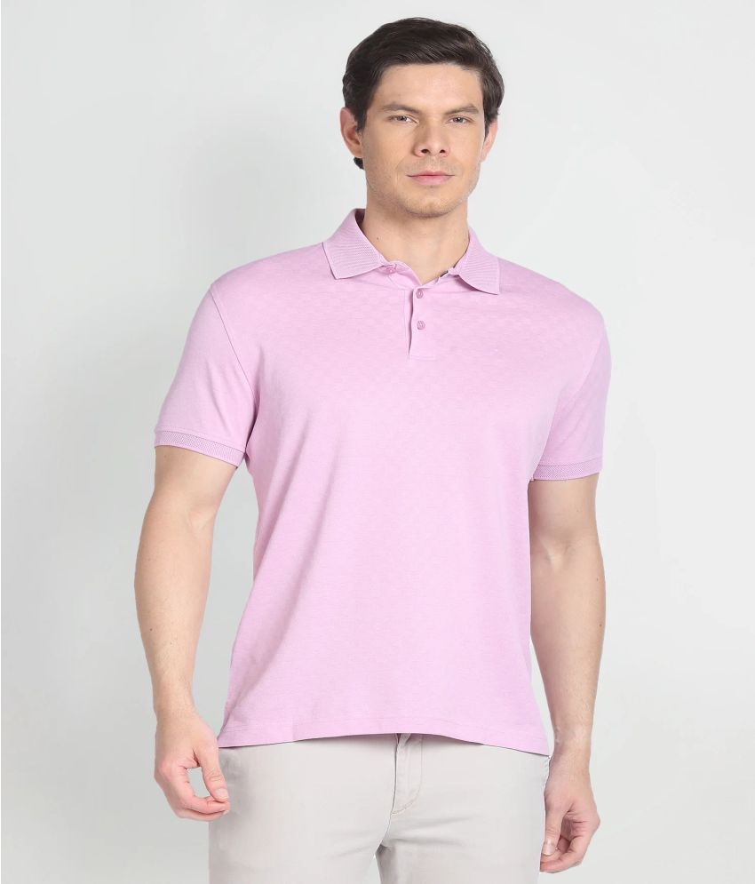     			lookswala Polyester Regular Fit Solid Half Sleeves Men's Polo T Shirt - Pink ( Pack of 1 )