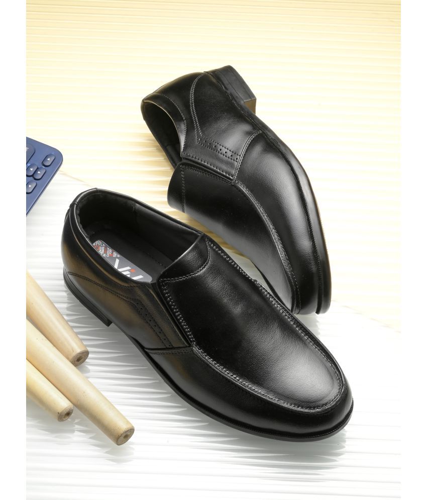     			viv Black Men's Slip On Formal Shoes