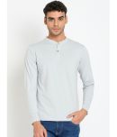 Club York Cotton Blend Regular Fit Solid Full Sleeves Men's T-Shirt - Light Grey ( Pack of 1 )