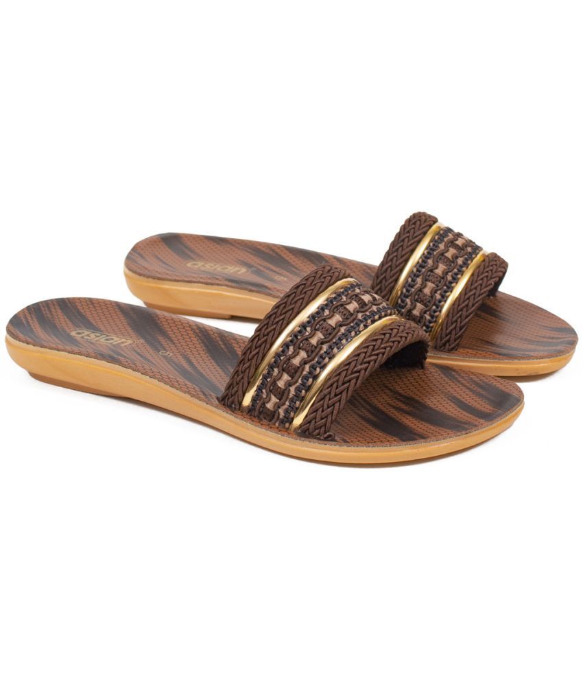     			ASIAN Brown Women's Slide