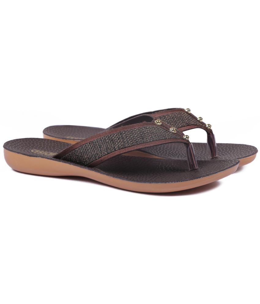     			ASIAN Brown Women's Slipper