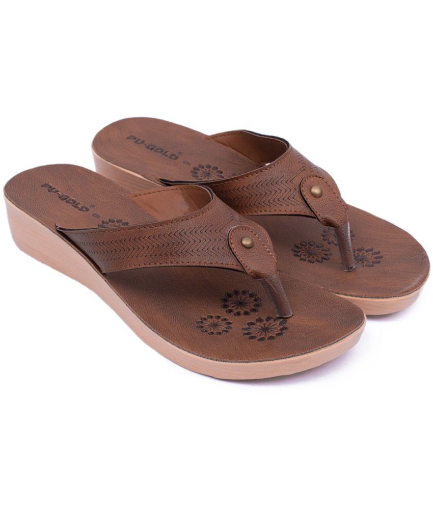     			ASIAN Tan Women's Leather Slipper