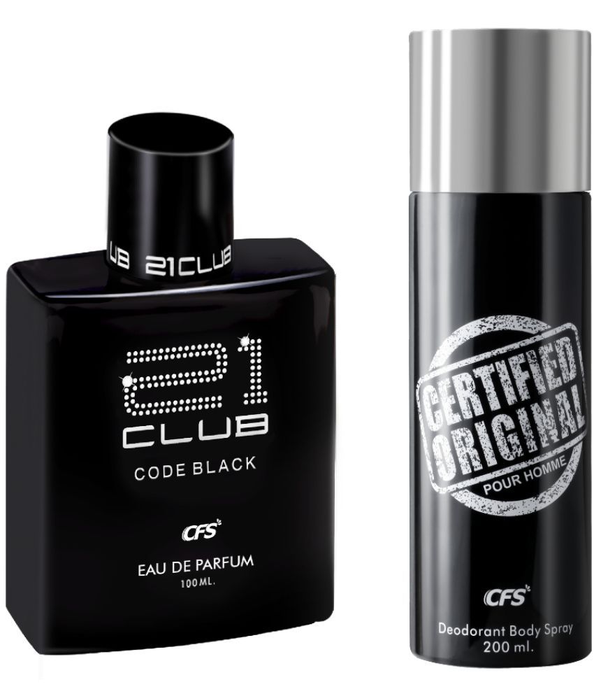     			CFS 21 Code Black EDP Long Lasting Perfume & Certified Black Deodorant Body Spray