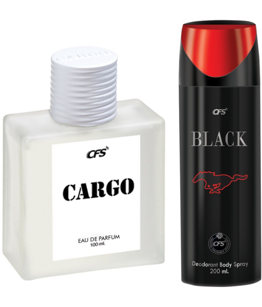     			CFS Cargo White EDP Long Lasting Perfume & Black Deodorant Body Spray