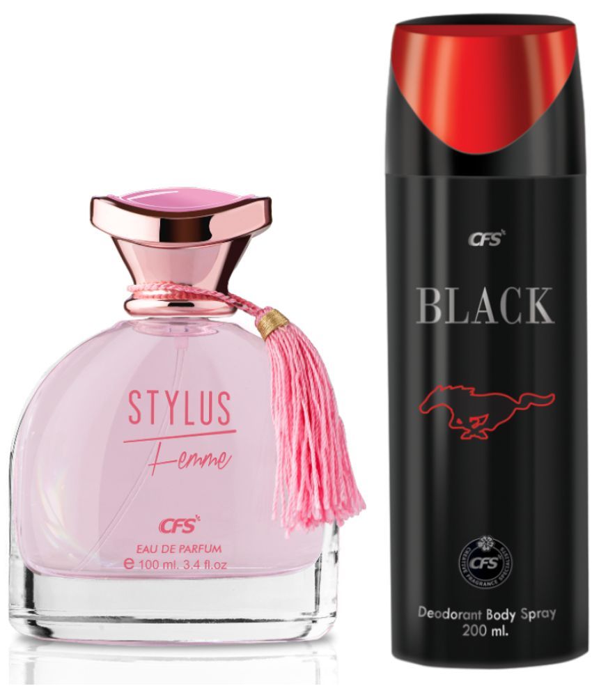     			CFS Stylus Pink EDP Long Lasting Perfume & Black Deodorant Body Spray