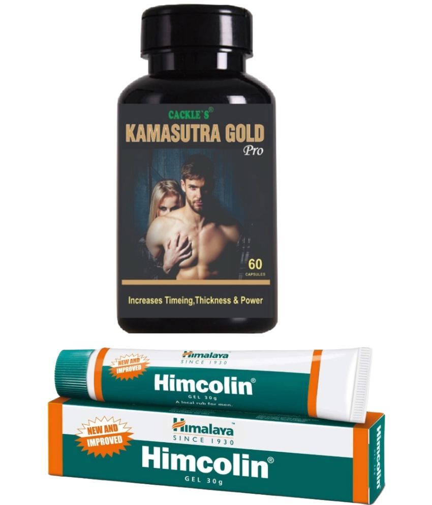     			Cackle's  Kamasutra Gold Pro Herbal Capsule 60no.s & Himcolin Gel 30g Combo Pack for Men