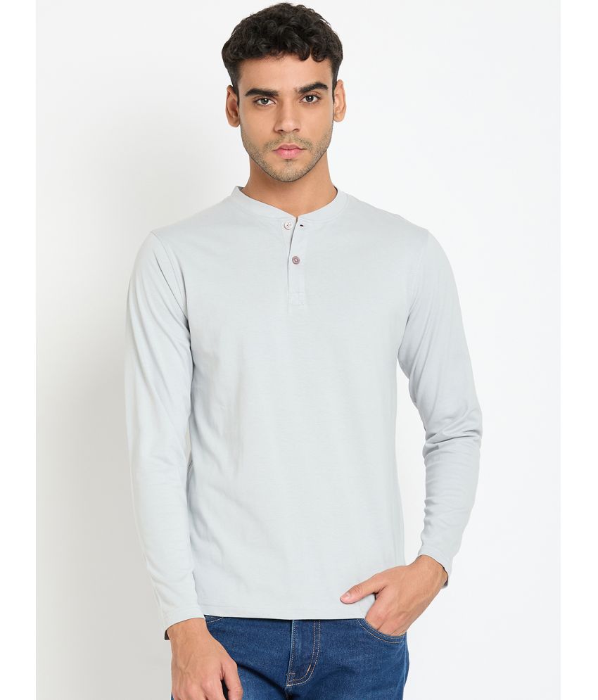     			Club York Cotton Blend Regular Fit Solid Full Sleeves Men's T-Shirt - Light Grey ( Pack of 1 )