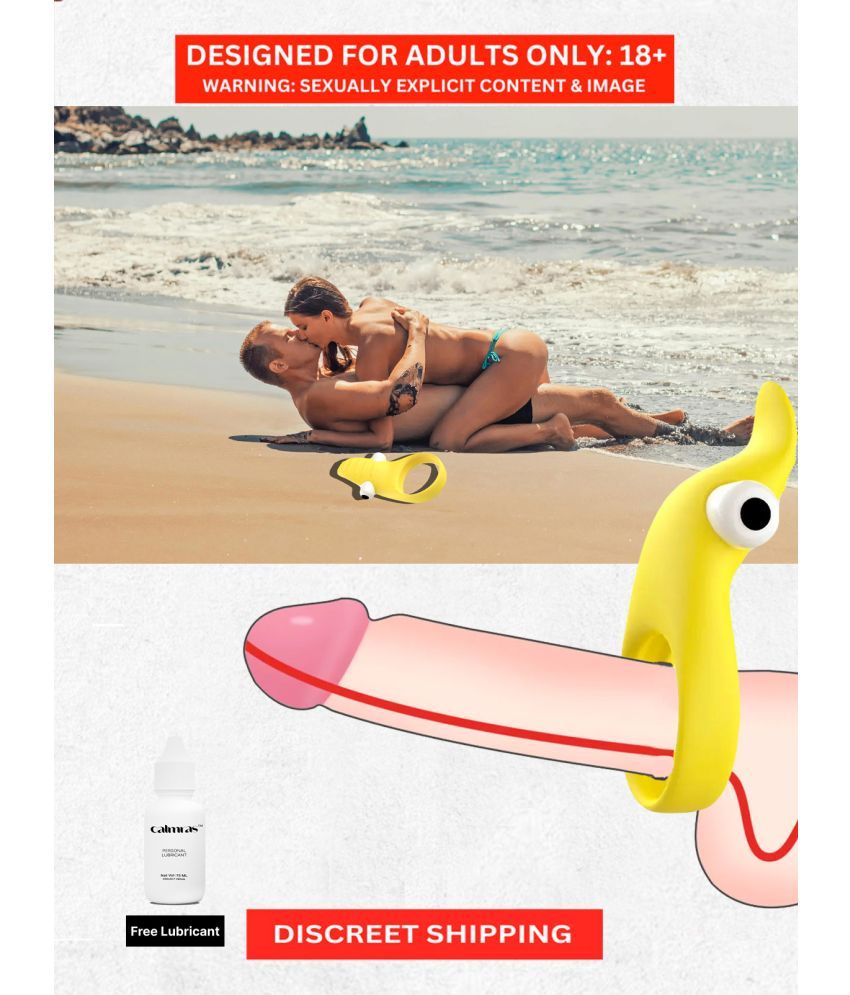     			Cock Ring for Clitoris Stimulation- Couple Vibrating Cock Ring, Easily Insertable Multi Functional Vibrating Banana Penis Ring For Men with Free Calmras Lube