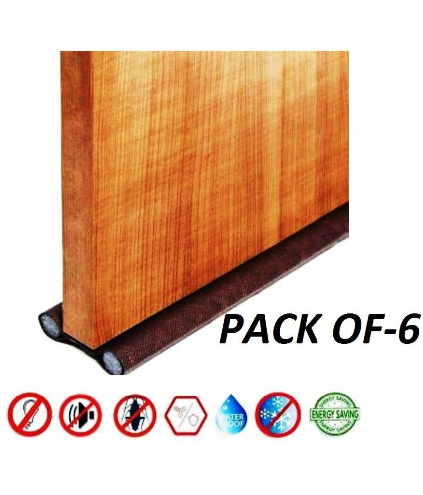     			Croon Door Bottom Sealing Strip Guard For Door (Size-42 inch) (Pack of 6 ) (Brown) Door Seal